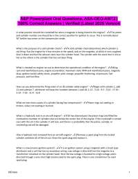 A&P Powerplant Oral Questions ASA-OEG-AMT2 | 100% Correct Answers Verified Latest 2026/27