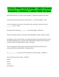 TCOLE Practice Exam | 100% Correct Verified 2026/2027 Version