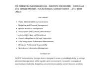 NYC ADMINISTRATIVE MANAGER EXAM – QUESTIONS AND ANSWERS | VERIFIED AND WELL DETAILED ANSWE