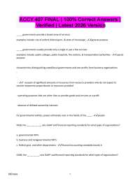 ACCY 407 Final | 100% Correct Verified Q&A’s 2026/2027 Version