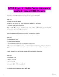 ACTG Exam 1 | 100% Correct Verified Q&A’s 2026/2027 Version