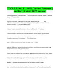 TCOLE Exam 1 | 100% Correct Verified 2026/2027 Version