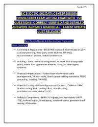 BICSI DCDC-002 DATA CENTER DESIGN CONSULTANT EXAM
