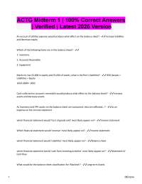 ACTG Midterm 1 | 100% Correct Verified Q&A’s 2026/2027 Version