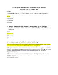 NUR 419 Nursing Informatics Unit II SSPP Study Guide F19 Questions and answers.