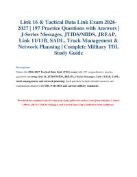 Link 16 Exam Prep 2026-2027 | 197 Questions & Answers