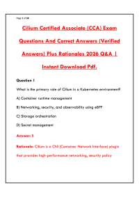 CILIUM CERTIFIED ASSOCIATE (CCA) EXAM STUDY GUIDE & PRACTICE QUESTIONS | CERTIFICATION PRE