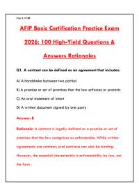 AFIP BASIC CERTIFICATION PRACTICE EXAM 2026 | 100+ QUESTIONS & RATIONALES FOR CPFS SUCCESS