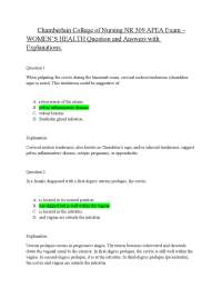 Women’s Health Advanced Physical Assessment Practice Questions | Nursing Review
