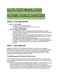 2026/2027 Utah Notary Public Exam Test Bank | S.B. 139 & H.B. 181 Mastery