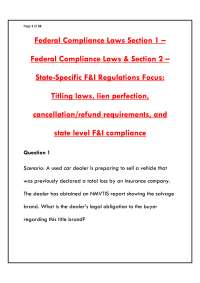 FEDERAL COMPLIANCE LAWS SECTION 1 | COMPLETE GUIDE TO FTC PROCEDURES AND REGULATORY COMPLI