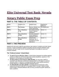 Elite Nevada Notary Public Test Bank (2026/2027 Exam Prep)