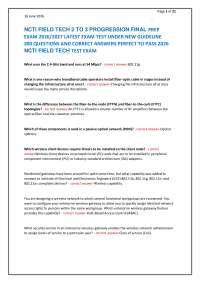 NCTI FIELD TECH 2 TO 3 PROGRESSION FINAL PREP EXAM 2026/2027 LATEST EXAM TEST UNDER NEW G