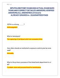 NPS Phlebotomy Exam 2026 | Practice Questions & Verified Answers