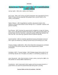 American Politics and the US Constitution - C963 WGU