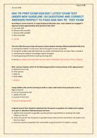 5091 PE PREP EXAM 2026/2027 LATEST EXAM TEST UNDER NEW GUIDELINE 150 QUESTIONS AND CORREC