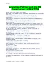 American Politics and the US Constitution - C963 WGU