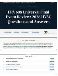EPA 608 Universal Final Exam Review 2026 HVAC Questions and Answers