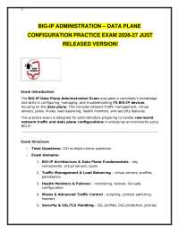 BIG-IP ADMINISTRATION – DATA PLANE CONFIGURATION PRACTICE EXAM 2026-27 JUST RELEASED VERS