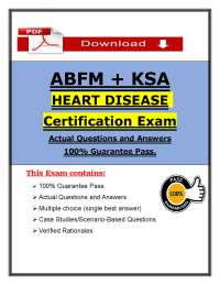 ABFM Heart Disease (PDF) | (2026) Cardiology MCQs / Exam Questions | [Cardiac Medicine