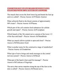 Cosmetology State Board Pennsylvania Exam 2026 – Verified Questions & 100% Correct Answers