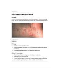 NURS 612 SKIN ASSESSMENT SUMMARY | DERMATOLOGY CASE STUDIES | QUESTIONS AND ANSWERS | 2026