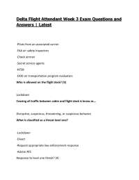 Delta Flight Attendant Week 3 Exam Questions and Answers | Latest 2026/27