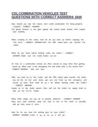 CDL Combination Vehicles Test Questions with Correct Answers 2026 | Complete CDL Combinati