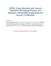 OPSEC Practice Exam 2026/2027