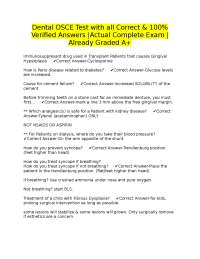 Dental OSCE Test with all Correct & 100% Verified Answers |Actual Complete Exam |Already G