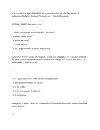 FCTC MECHANICAL REASONING TEST 200 Practice Questions with Verified Answers & Explanation