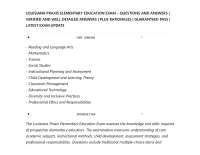 LOUISIANA PRAXIS ELEMENTARY EDUCATION EXAM – QUESTIONS AND ANSWERS | VERIFIED AND WELL DET