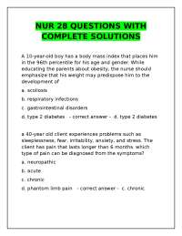 NUR 28 Study Guide 2024: Fundamentals & Pathophysiology Q&A | Nursing Exam