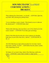 SOS MECHANIC CERTIFICATION- BRAKES LATEST