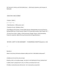 DCF Domestic Violence and Child Safety Exam — 200 Practice Questions with Answers & Ratio