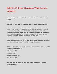 B-ROC 4.2 Exam Questions With Correct Answers