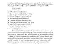 LOUISIANA ADMINISTRATIVE ASSISTANT EXAM – Exam Practice Questions and Correct Answers (Ver