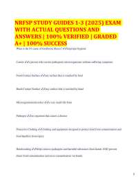 NRFSP STUDY GUIDES 1-3 (2026) EXAM WITH ACTUAL QUESTIONS AND ANSWERS | 100% VERIFIED | G