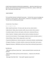 EVERETT BOILER OPERATOR CERTIFICATION EXAMINATION — PRACTICAL EXAM 200 Practice Questions