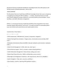 Educational Electronic Health Record (EHR) Go: Knowledge Activity Tests 200 Questions with