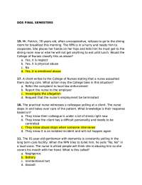 Durham College – HEALTH 1520 DOS Final Test Semester 5 (2026 Complete Answers)