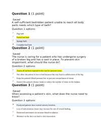 Week 5 Quiz 4 – Personal Hygiene 11 (2026 Verified Nursing Solutions)