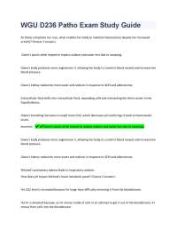 WGU D236 Patho Exam Study Guide