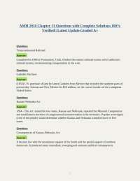 AMH 2010 Chapter 13 Questions with Complete Solutions 100% Verified | Latest Update Graded