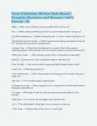 Texas Esthetician Written State Board | Exam Questions with Solutions | 100% Correct - V