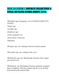 NUR 254 EXAM 1 SOURCE COLLECTION & FINAL OUTLINE SCORE BOOST 2026