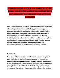 COMSAE PHASE 1 FORM 116 COMPLETE TEST BANK HIGH-YIELD BOARD QUESTIONS WITH EXPLANATORY