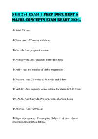 NUR 254 EXAM 1 PREP DOCUMENT & MAJOR CONCEPTS EXAM READY 2026.