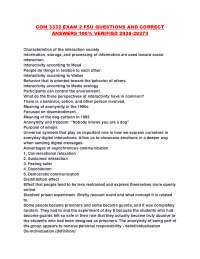 COM 3332 EXAM 2 FSU QUESTIONS AND CORRECT ANSWERS 100% VERIFIED 2026-2027!!