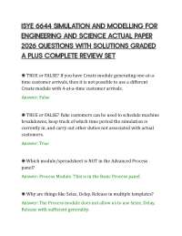 ISYE 6644 SIMULATION AND MODELLING FOR ENGINEERING AND SCIENCE ACTUAL PAPER 2026 QUESTIONS